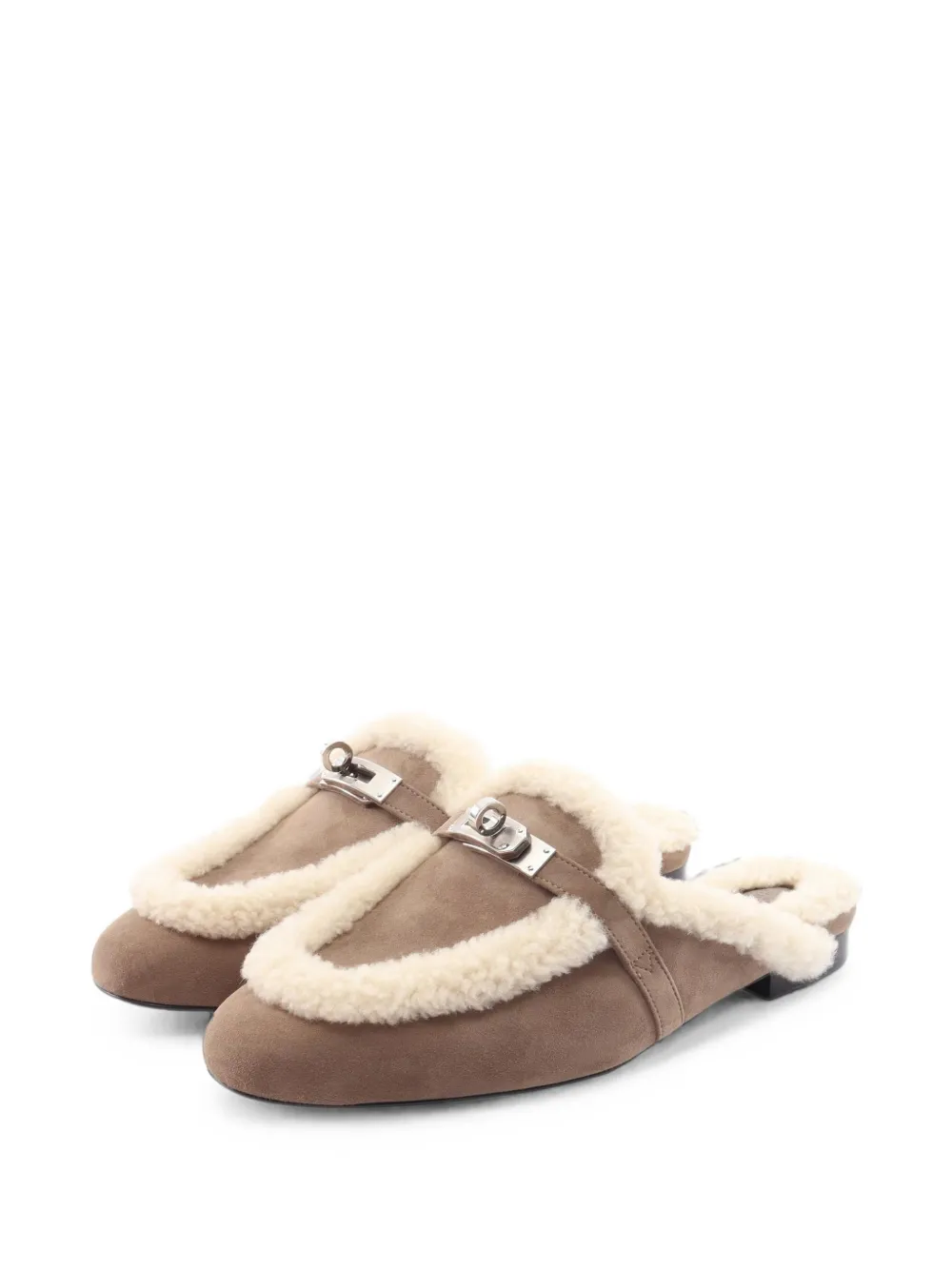 Hermès Pre-Owned 2020s Oz Kelly flat mules - Braun