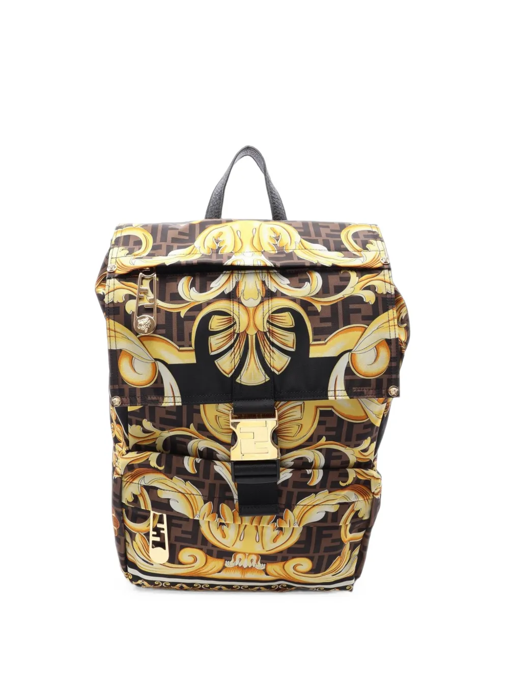 Fendi Pre-Owned x Versace 2010s Fendace backpack - Nero