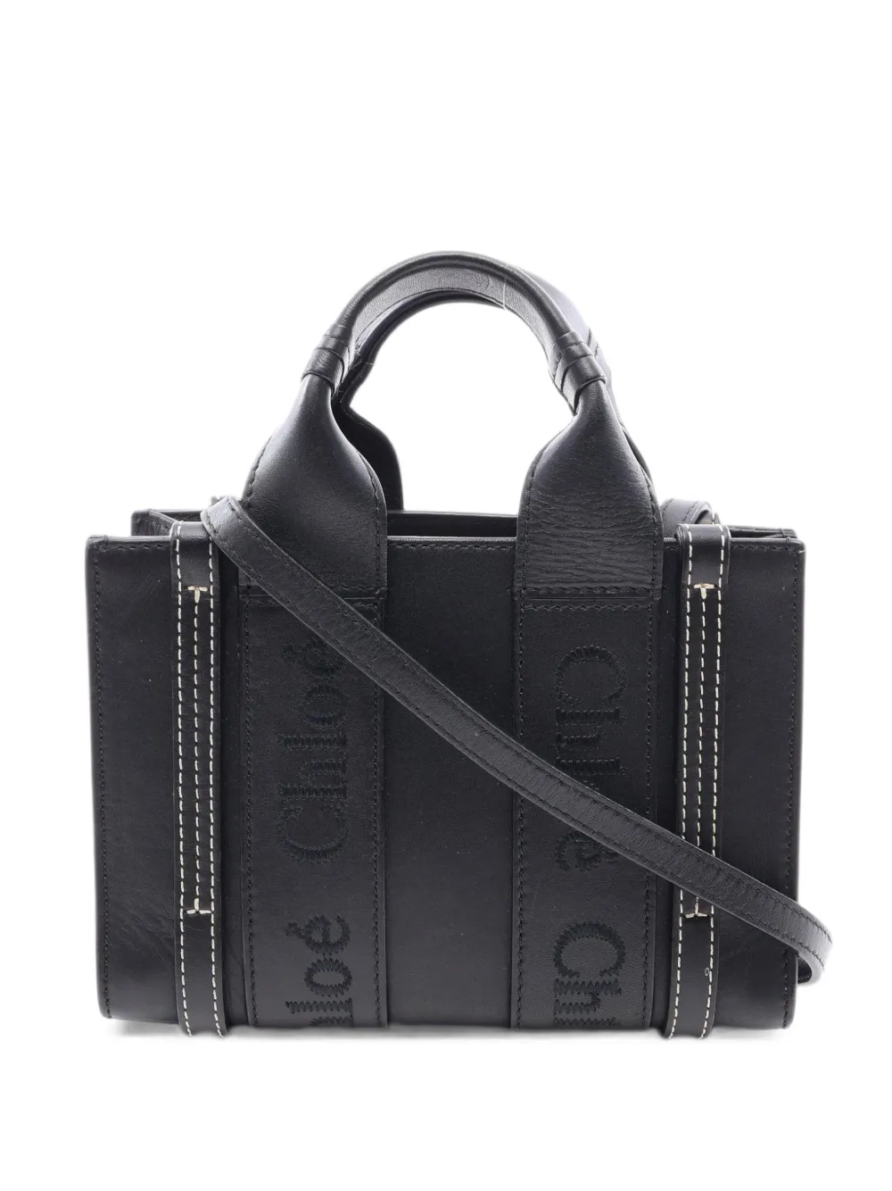 Chloé Pre-Owned Borsa tote Woody mini anni 2010 - Nero