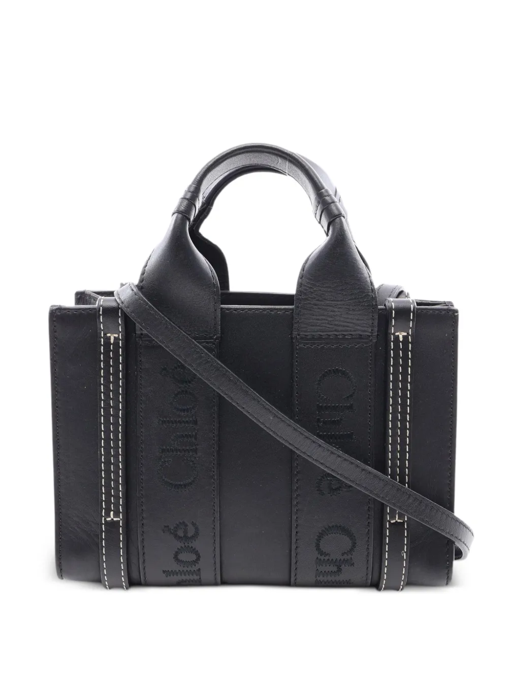 Chloé Pre-Owned Borsa tote Woody mini anni 2010 - Nero