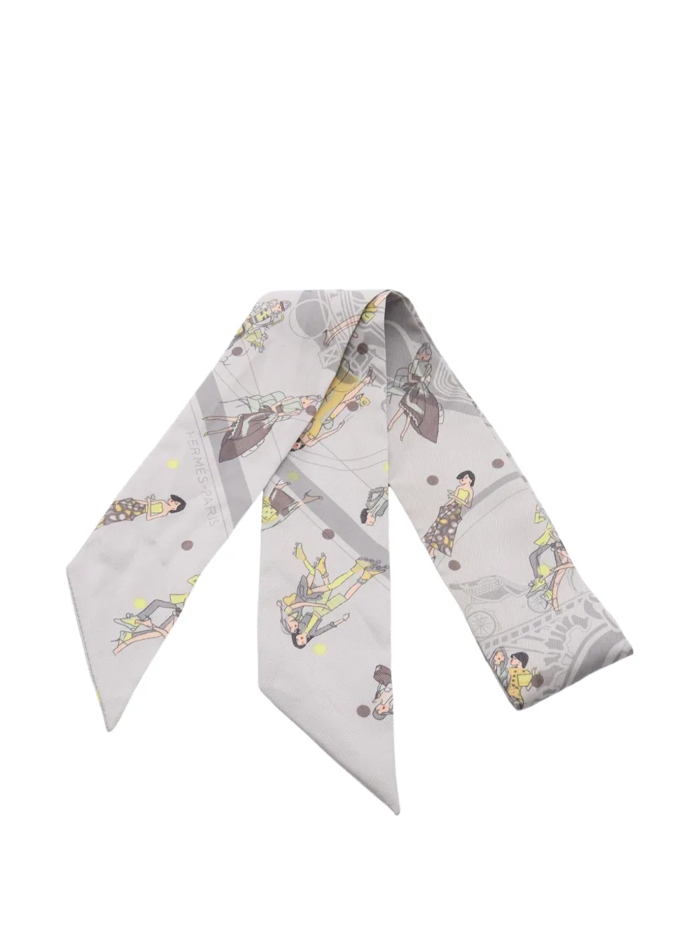 Hermès Pre-Owned 2010s Ex-Libris Les Parisiennes scarf - Grigio