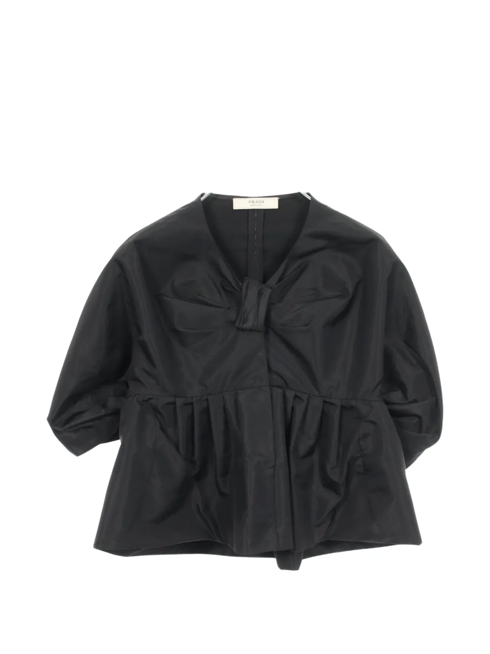 Prada Pre-Owned Blusa con fiocco anni 2000 - Nero