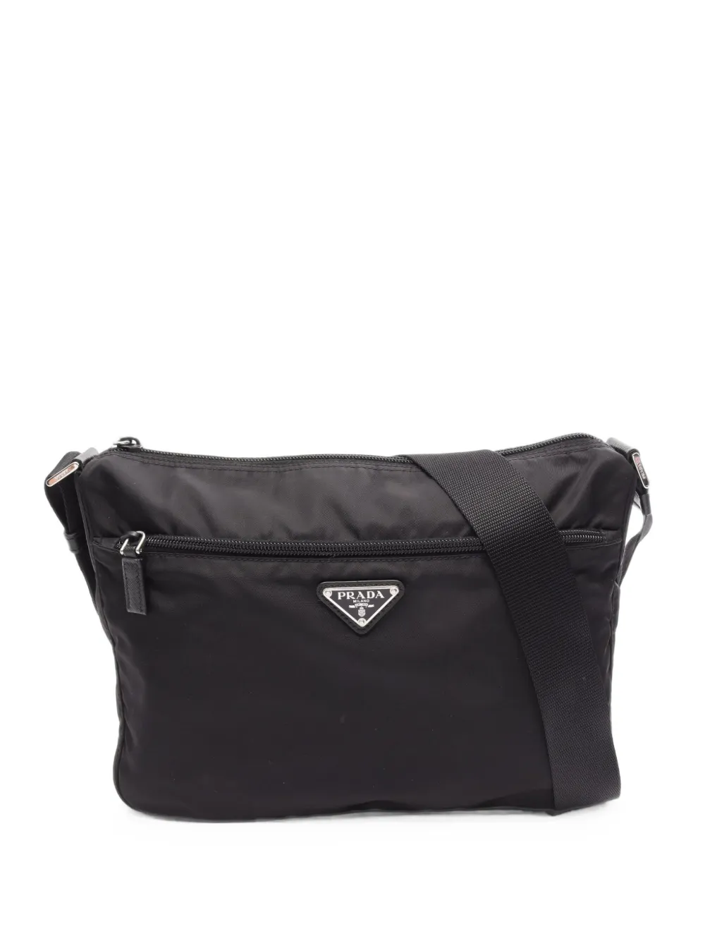 Prada Pre-Owned 2010s logo-plaque shoulder bag - Nero