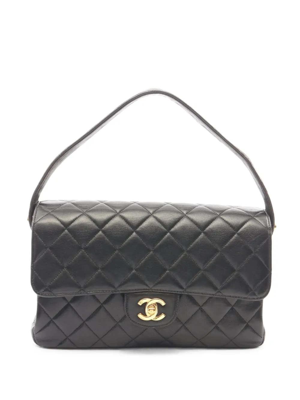 CHANEL Pre-Owned 1994-1996 Matelassé double flap shoulder bag - Black