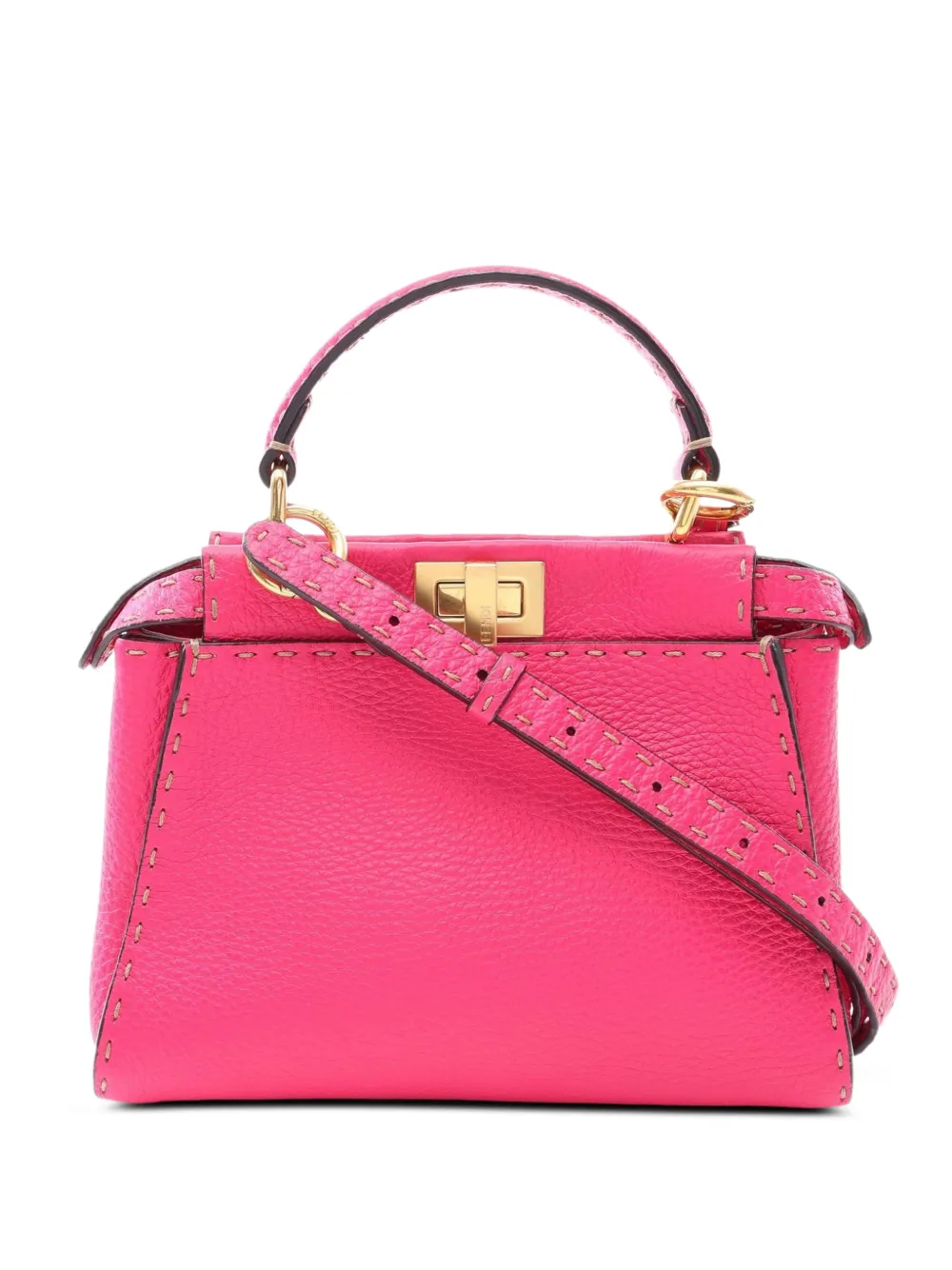 Fendi Pre-Owned Borsa tote Peekaboo Selleria mini anni 2010 - Rosa