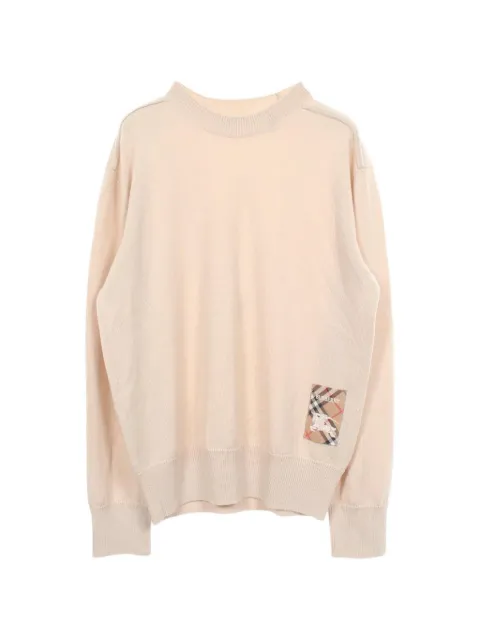 Burberry Pre-Owned свитер с круглым вырезом и нашивкой-логотипом (2010 год)