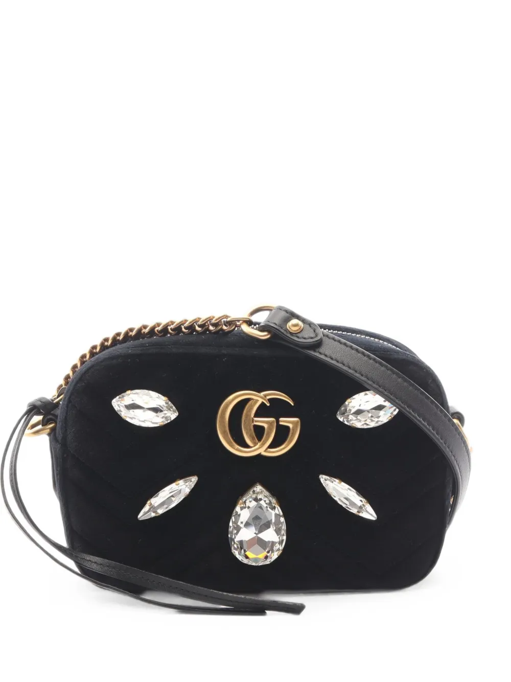 Gucci Pre-Owned 2010s GG Marmont quilted mini bag - Nero