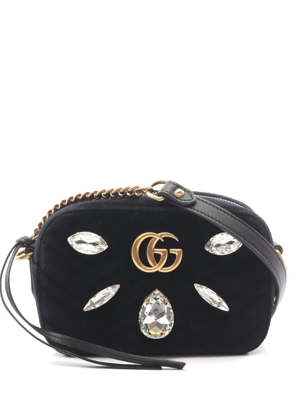 Gucci Pre-Owned 2010s GG Marmont quilted mini bag - Nero