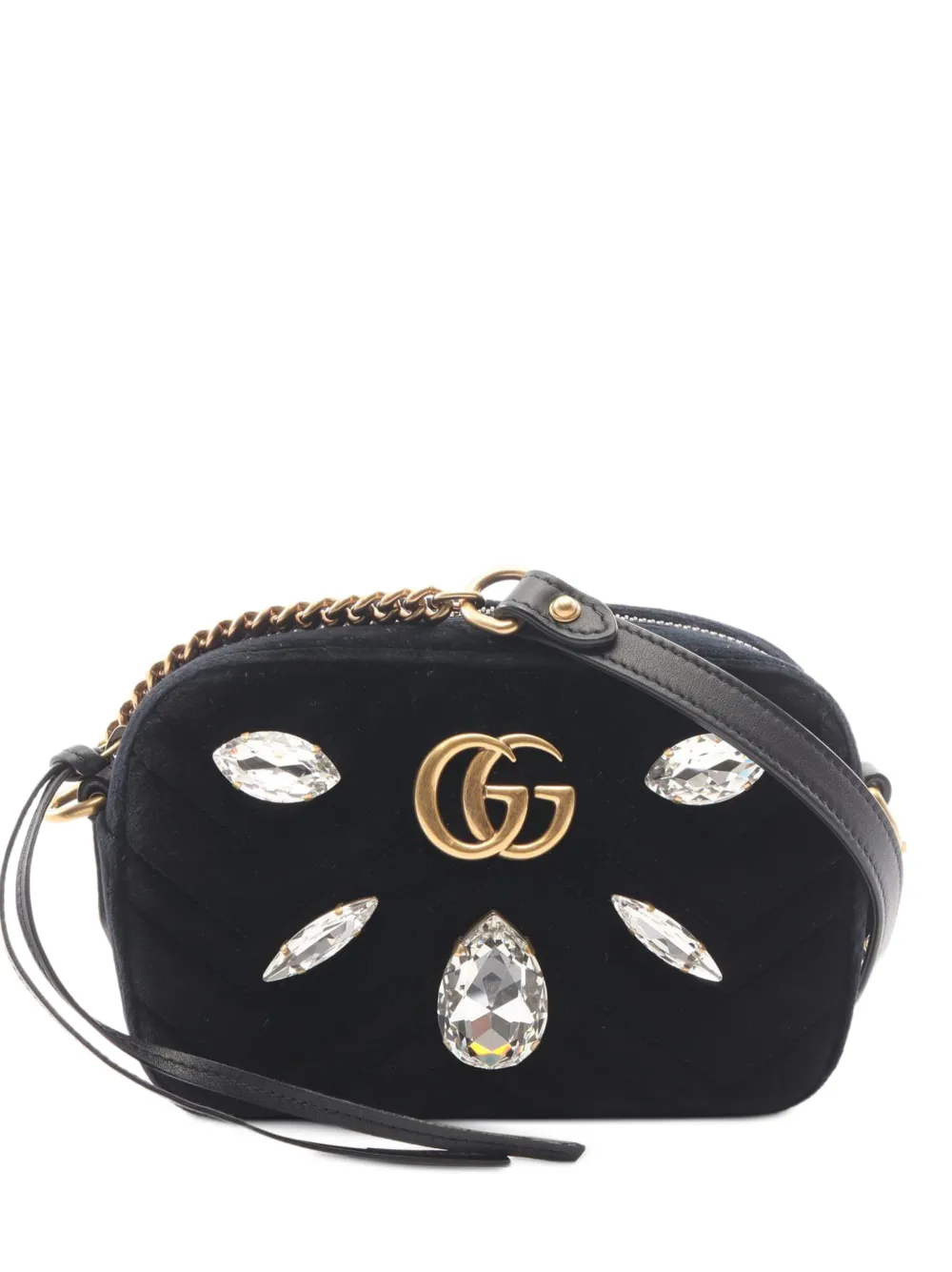Gucci Pre-Owned 2010s GG Marmont quilted mini bag - Nero