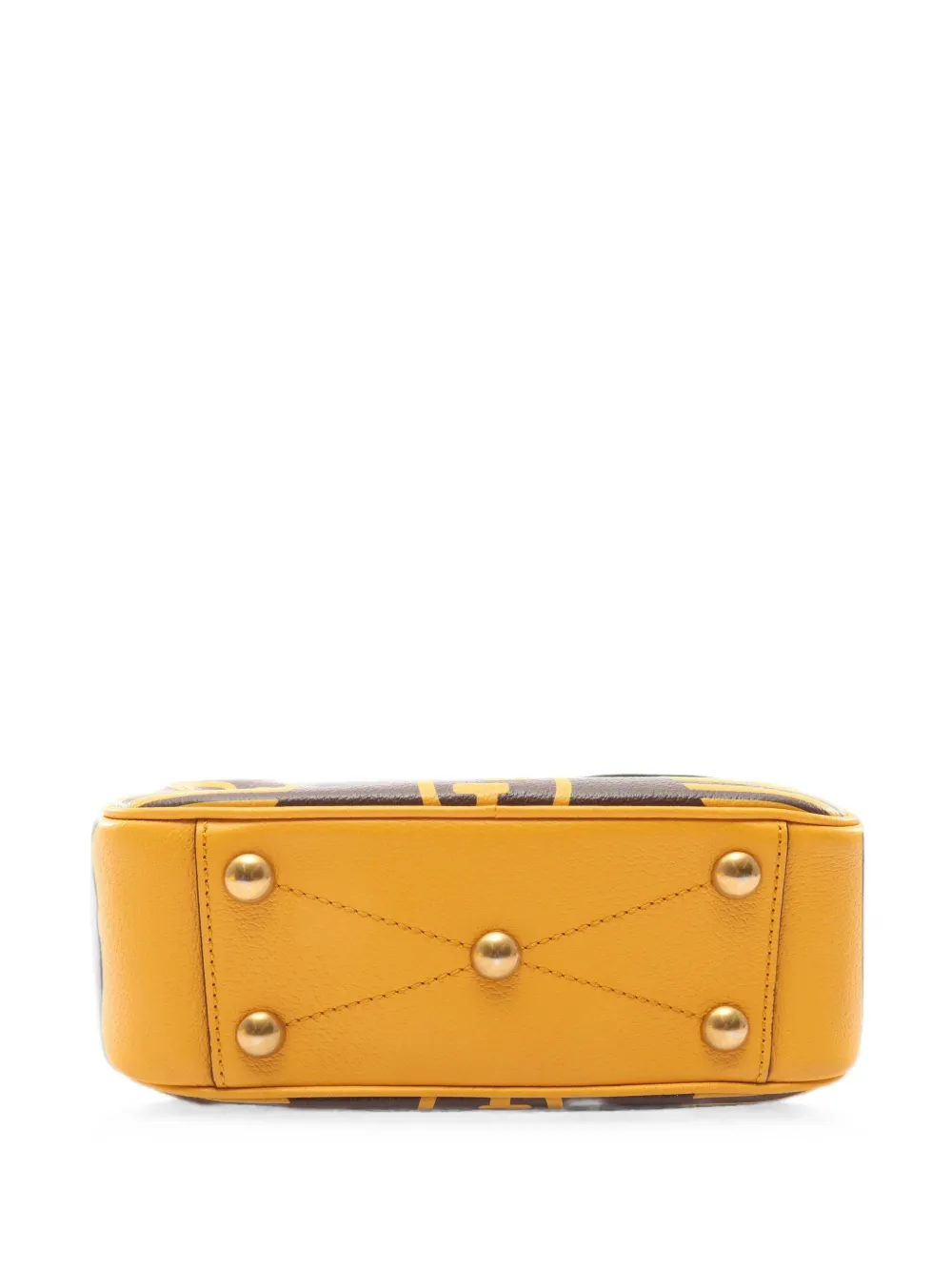 Gucci Pre-Owned x Adidas 2010s small GG Trefoil shoulder bag - Giallo
