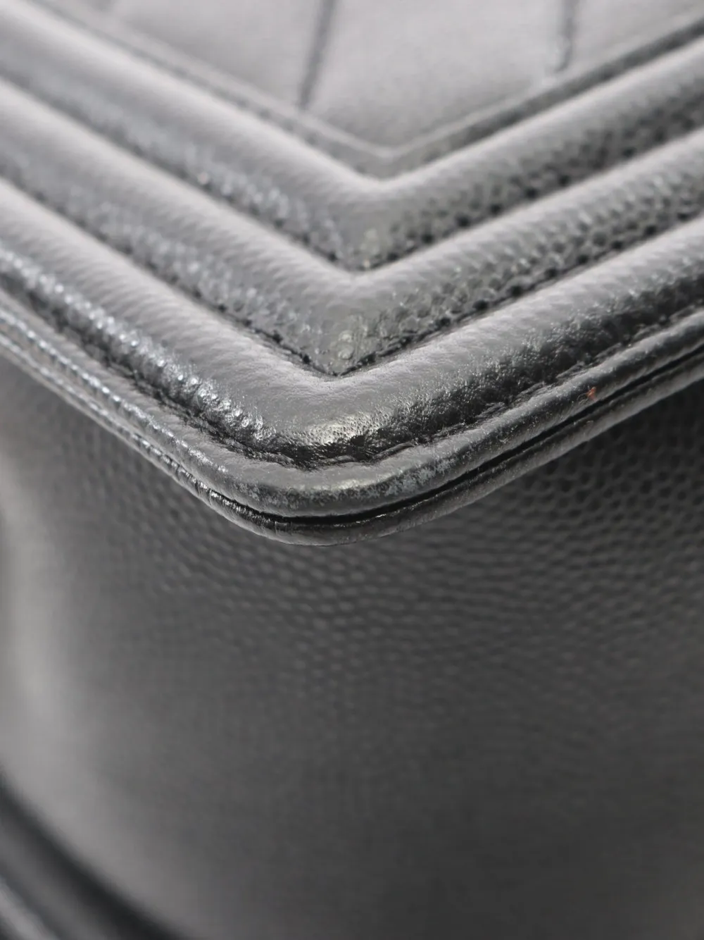 CHANEL Pre-Owned Boy schoudertas met chevron streep Zwart