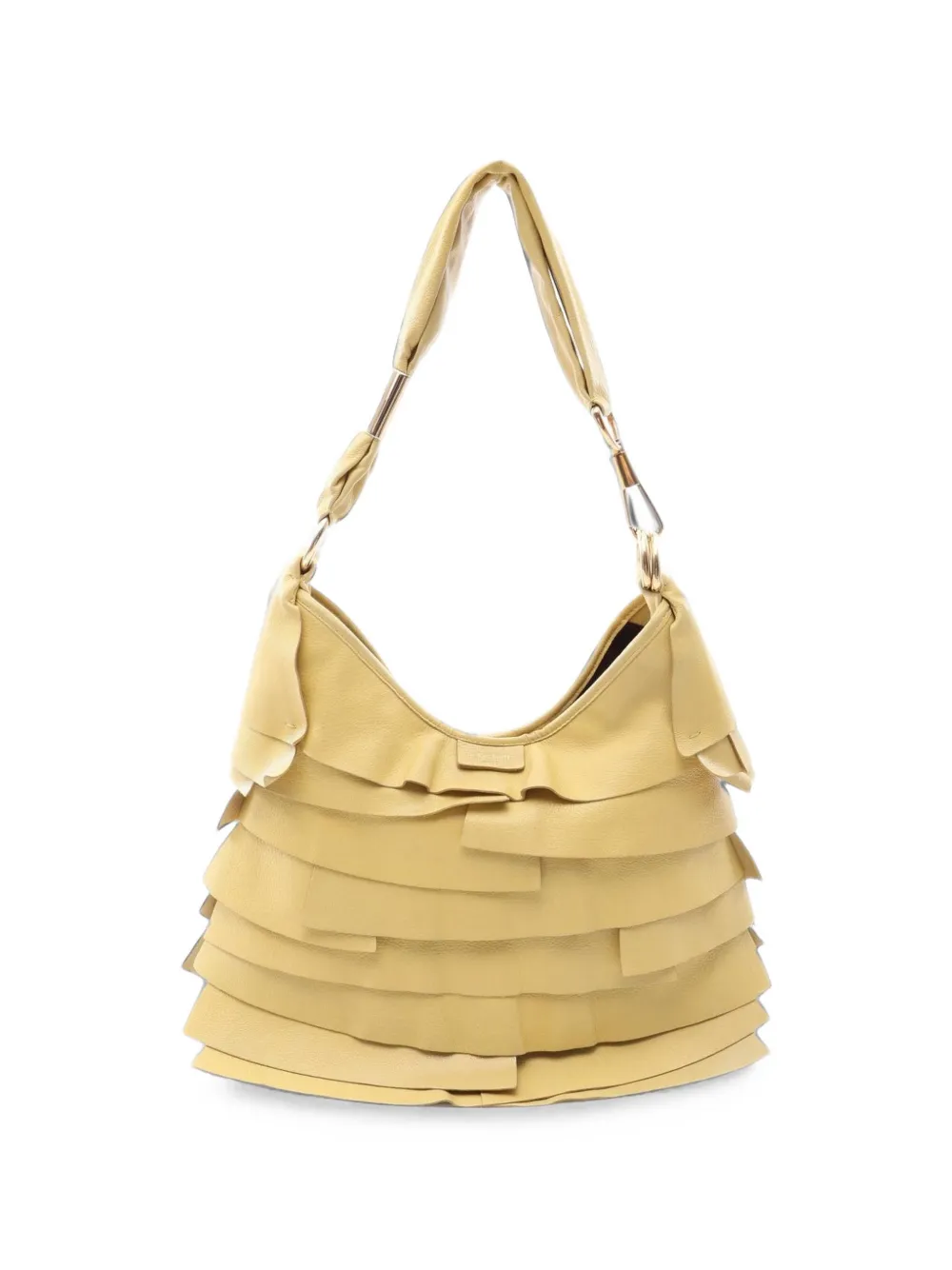 Saint Laurent Pre-Owned 2000 Saint-Tropez ruffled shoulder bag - Nude