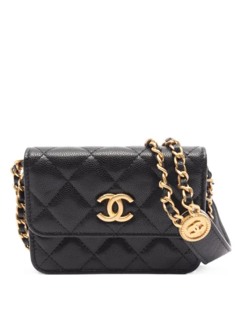 CHANEL Pre-Owned 2021 Mini-Tasche aus Matelassé-Leder