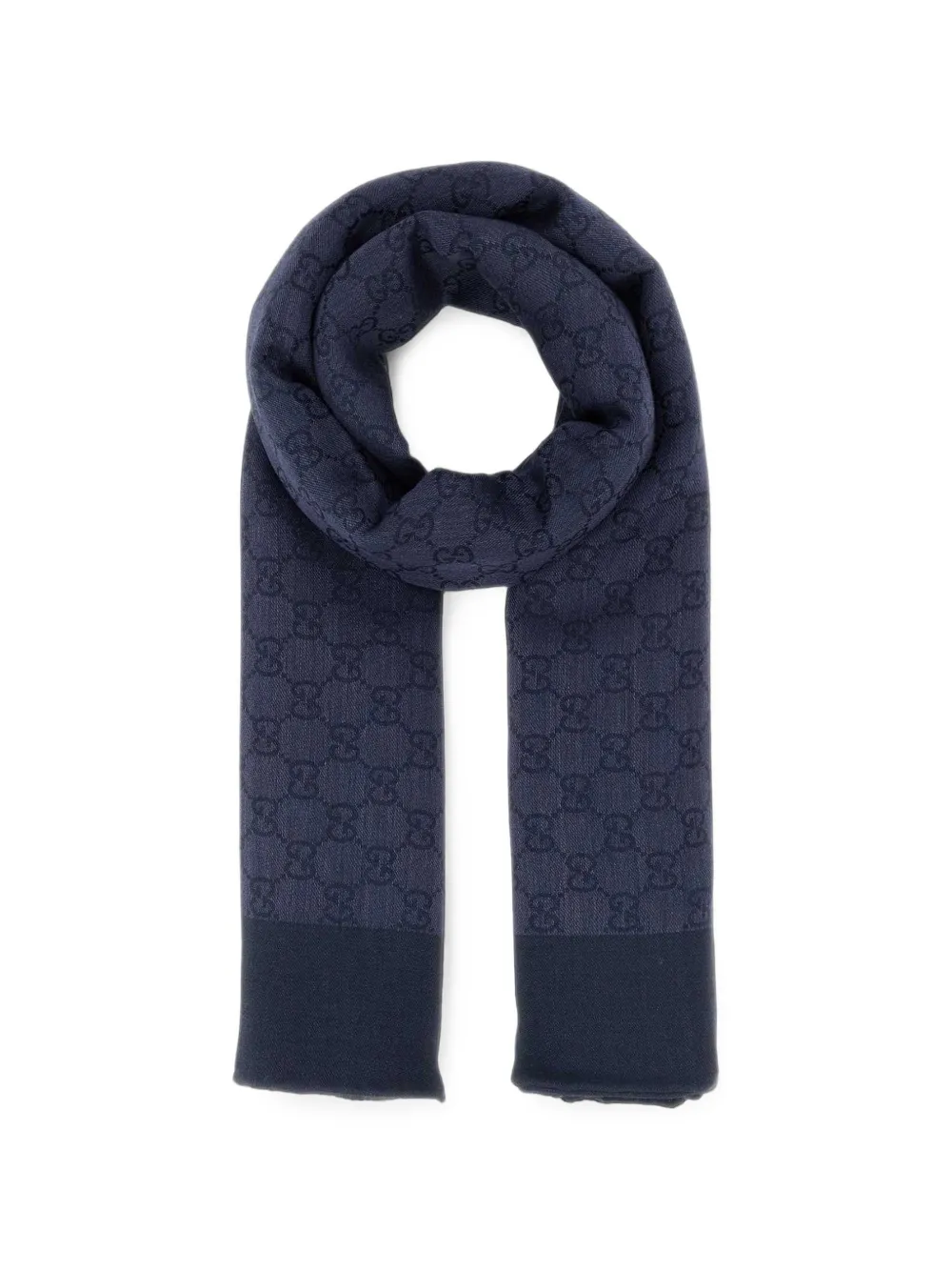 Gucci GG wool silk jacquard shawl - Blau