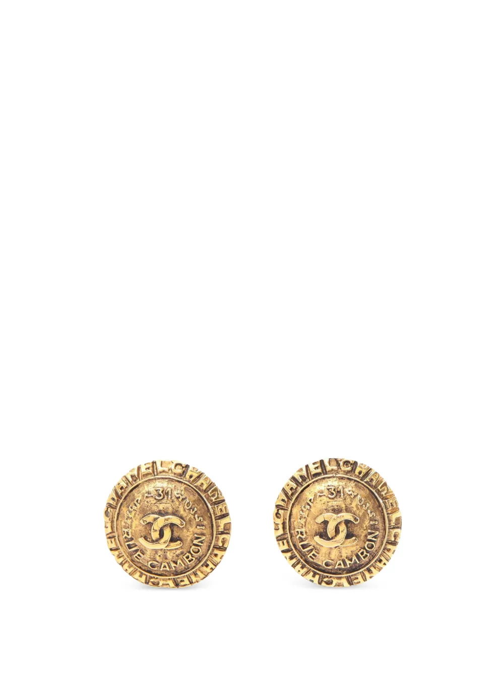 CHANEL Pre-Owned 1986-1988 CC-logo earrings - Oro