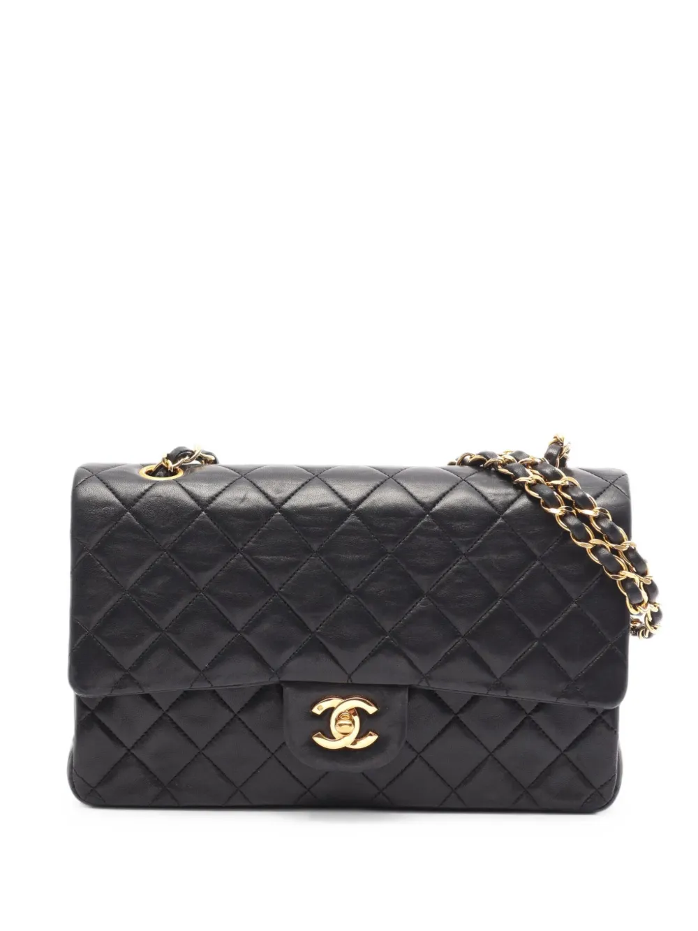 CHANEL Pre-Owned 1989-1991 matelassé double flap shoulder bag - Nero