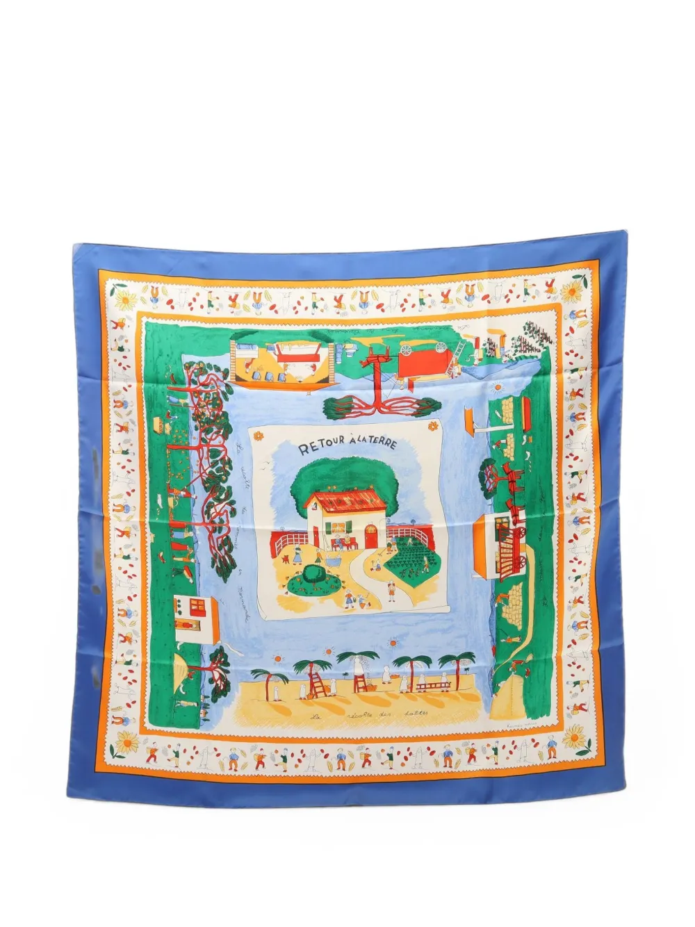 Hermès Pre-Owned 2010s Back To The Earth scarf - Bianco