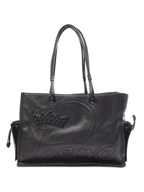 Loewe Pre-Owned 2000s crown logo tote bag