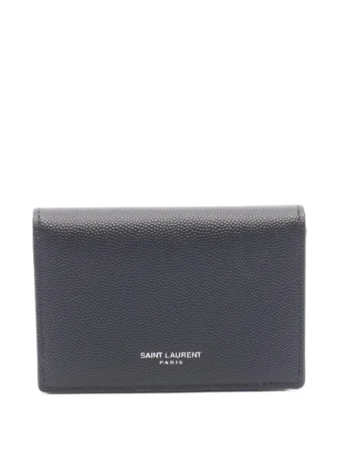 Saint Laurent Pre-Owned 2010s grain-effect leather card case