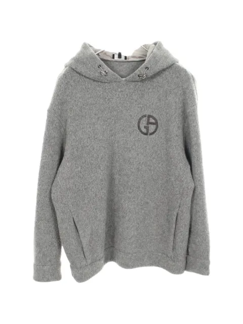 Giorgio Armani Pre-Owned 2000s logo-embroidered hoodie