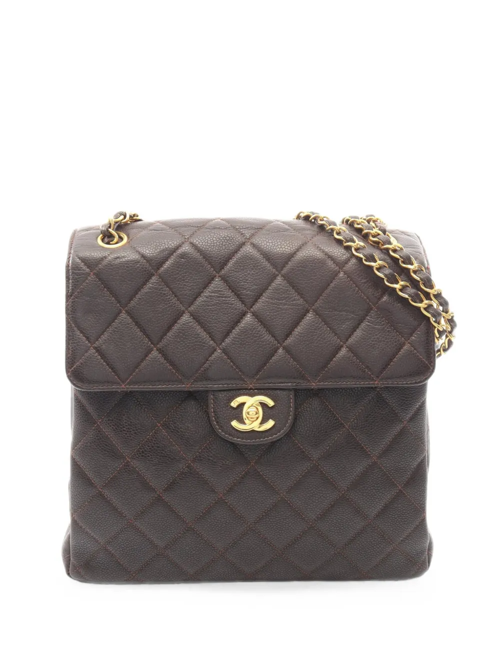 CHANEL Pre-Owned 1996-1997 Matelassé chain shoulder bag - Marrone