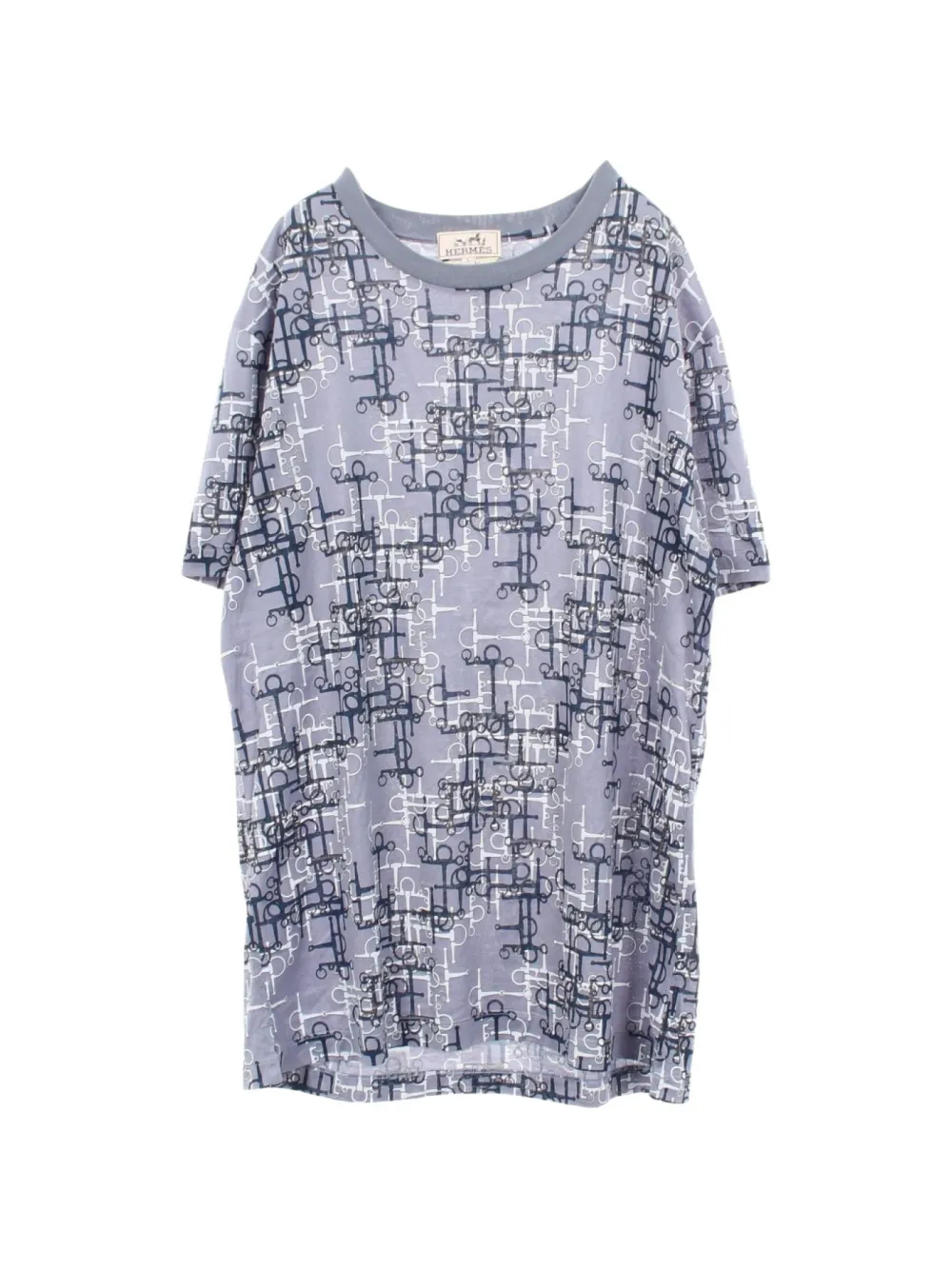 Hermès Pre-Owned 2010s all-over pattern T-shirt - Blau