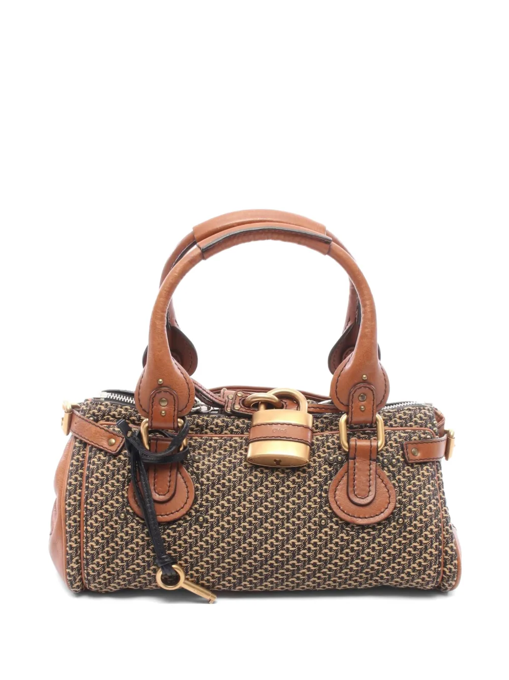 Chloé Pre-Owned Borsa tote Paddington in tweed anni 2010 - Marrone