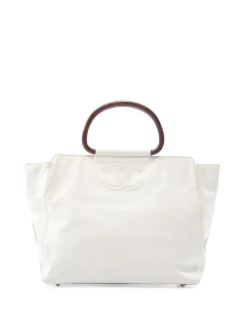 CHANEL Pre-Owned 1997-1999 Coco Mark wood-style handle handbag