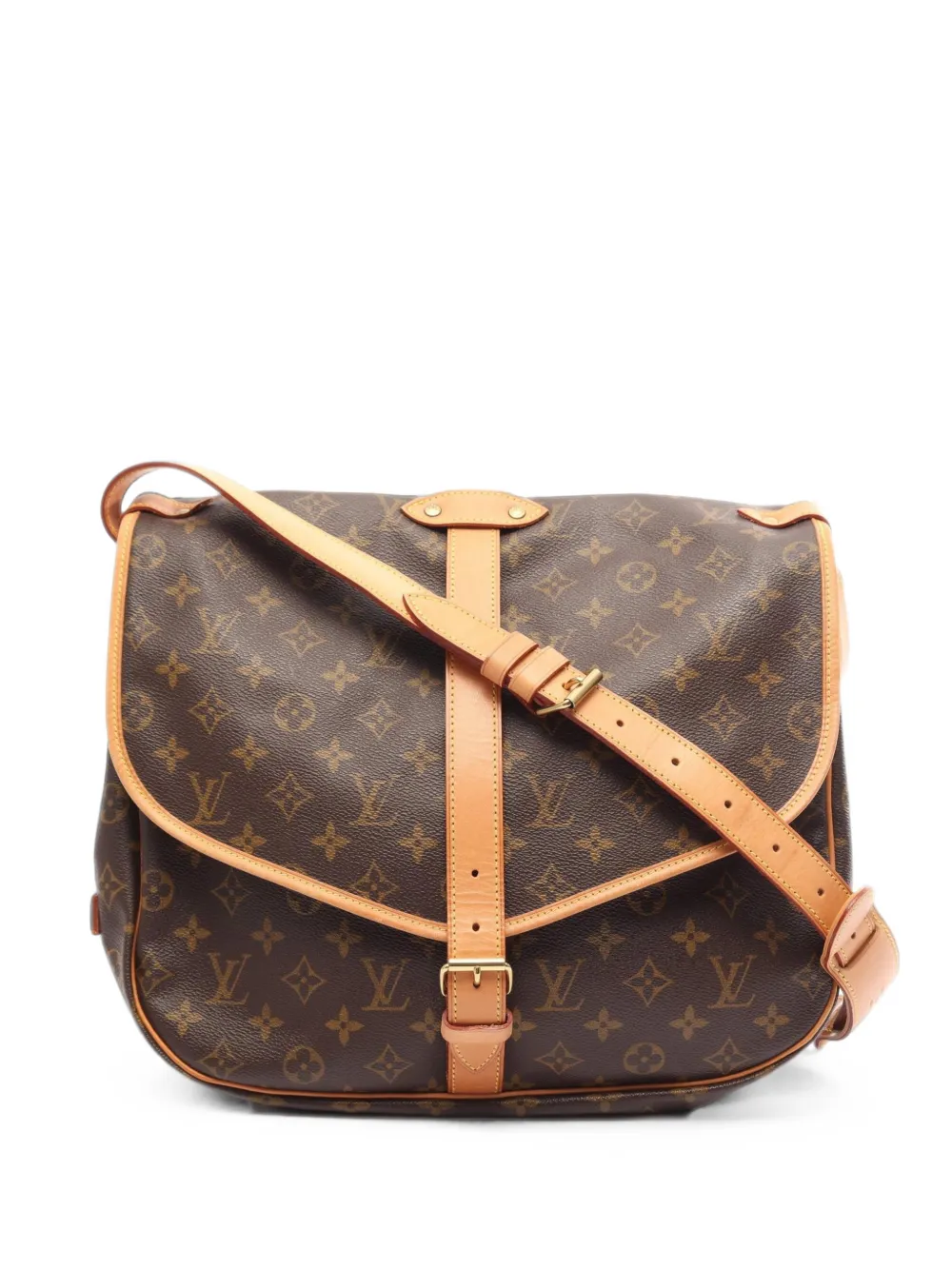 Louis Vuitton Pre-Owned 2000 Saumur 35 Monogram shoulder bag - Braun