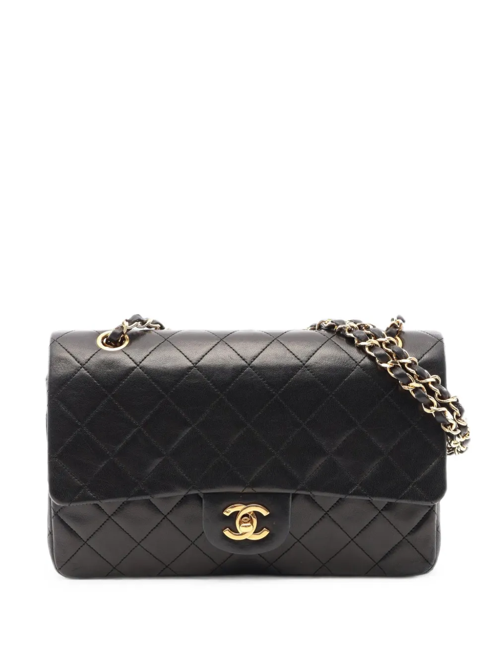 CHANEL Pre-Owned Borsa a tracolla Double Flap matelassé 1986-1988 - Nero