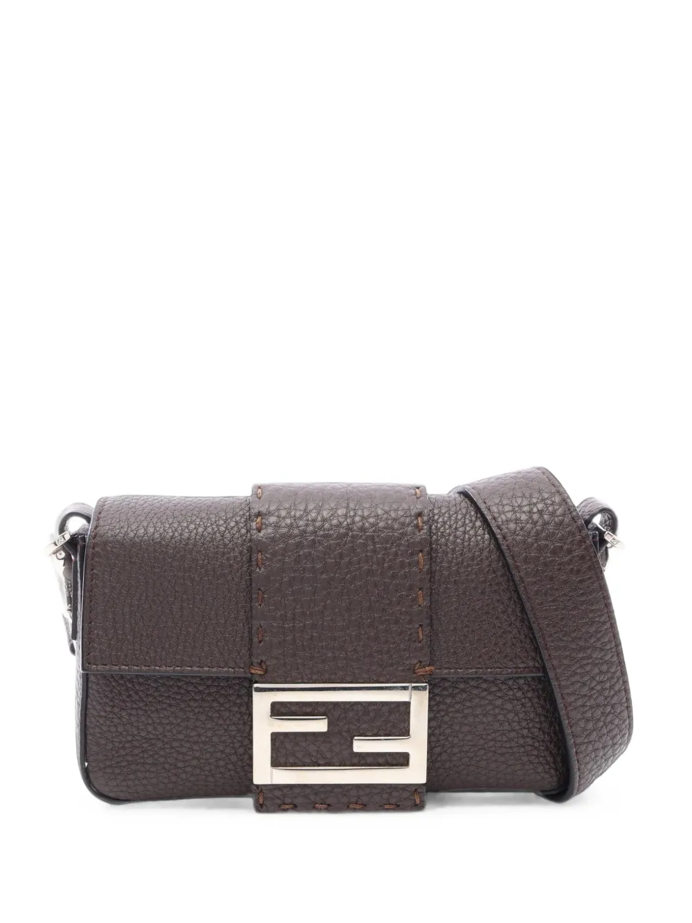 Fendi Pre-Owned 2010s Selleria FF logo shoulder bag - Braun