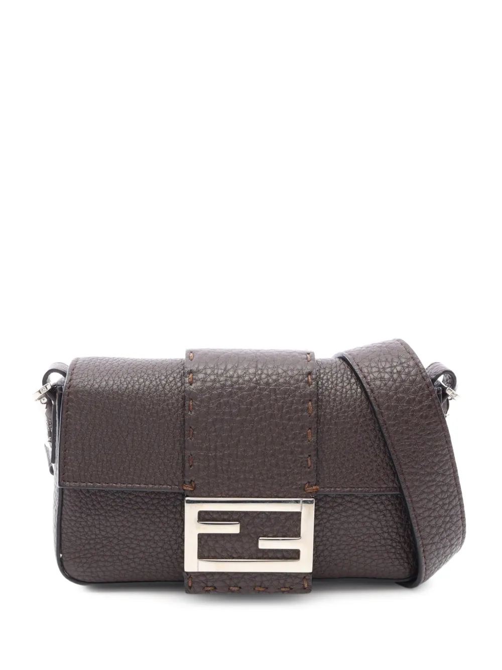 Fendi Pre-Owned 2010s Selleria FF logo shoulder bag - Braun