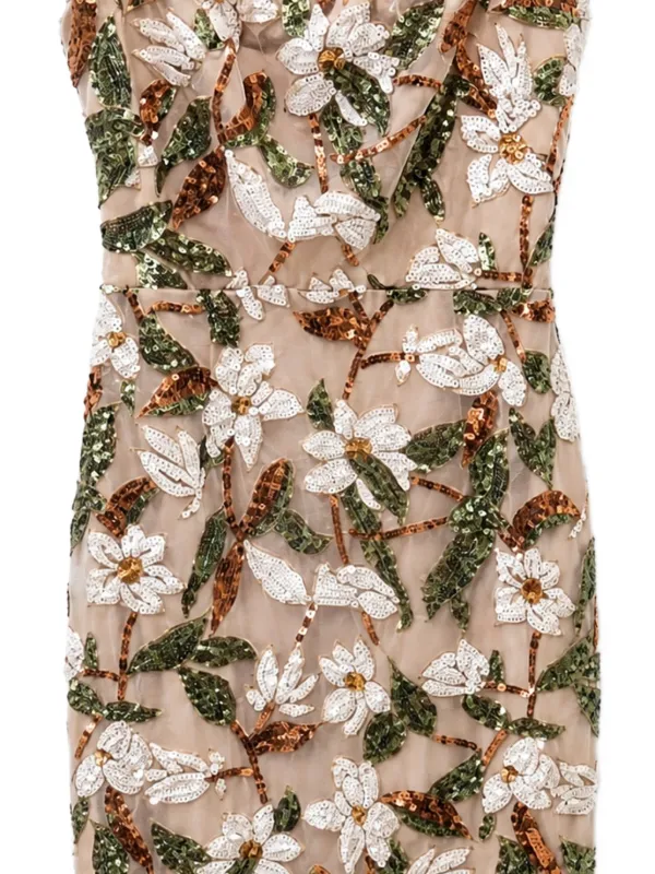 bronx and banco cocktail dress sequin-embellished floral-embroidered Midi | Neutrals Blue Maxi Dresses | wipeout 5.28.25 Medium. Size CN/US:S / 2 bronx and banco mini dress