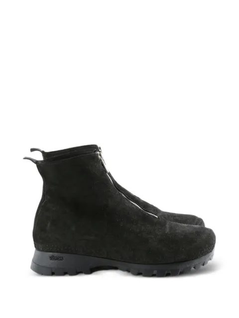 Guidi front-zip suede boots