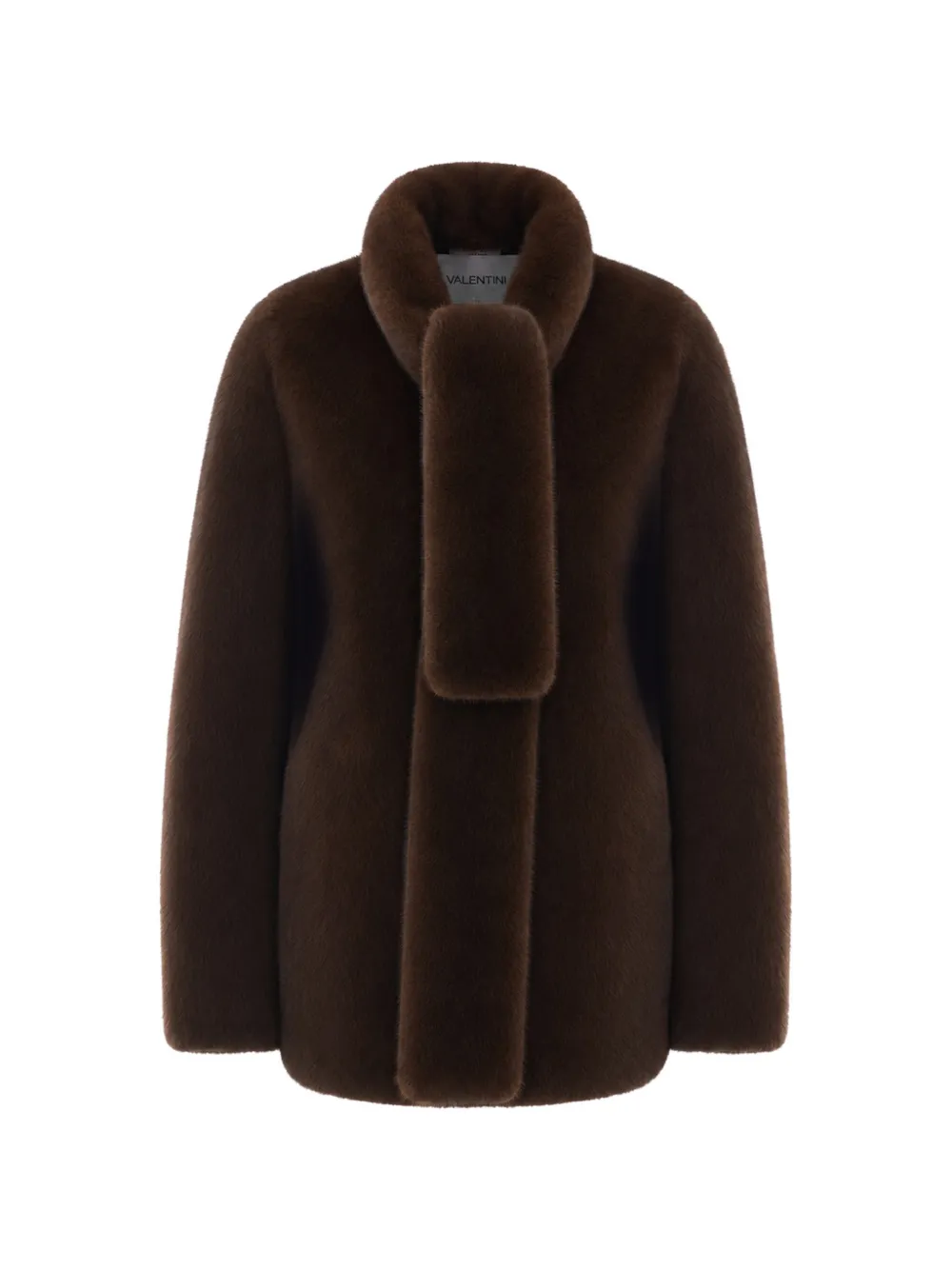 VALENTINI 1972 faux-fur funnel-neck jacket