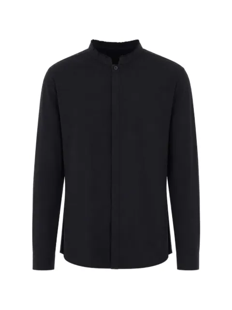 Thom Krom frayed-edge band-collar shirt