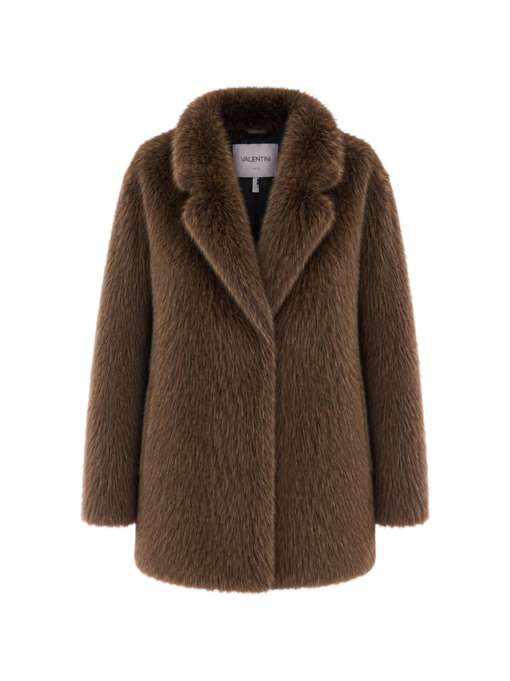VALENTINI 1972 faux-fur notched-lapels coat