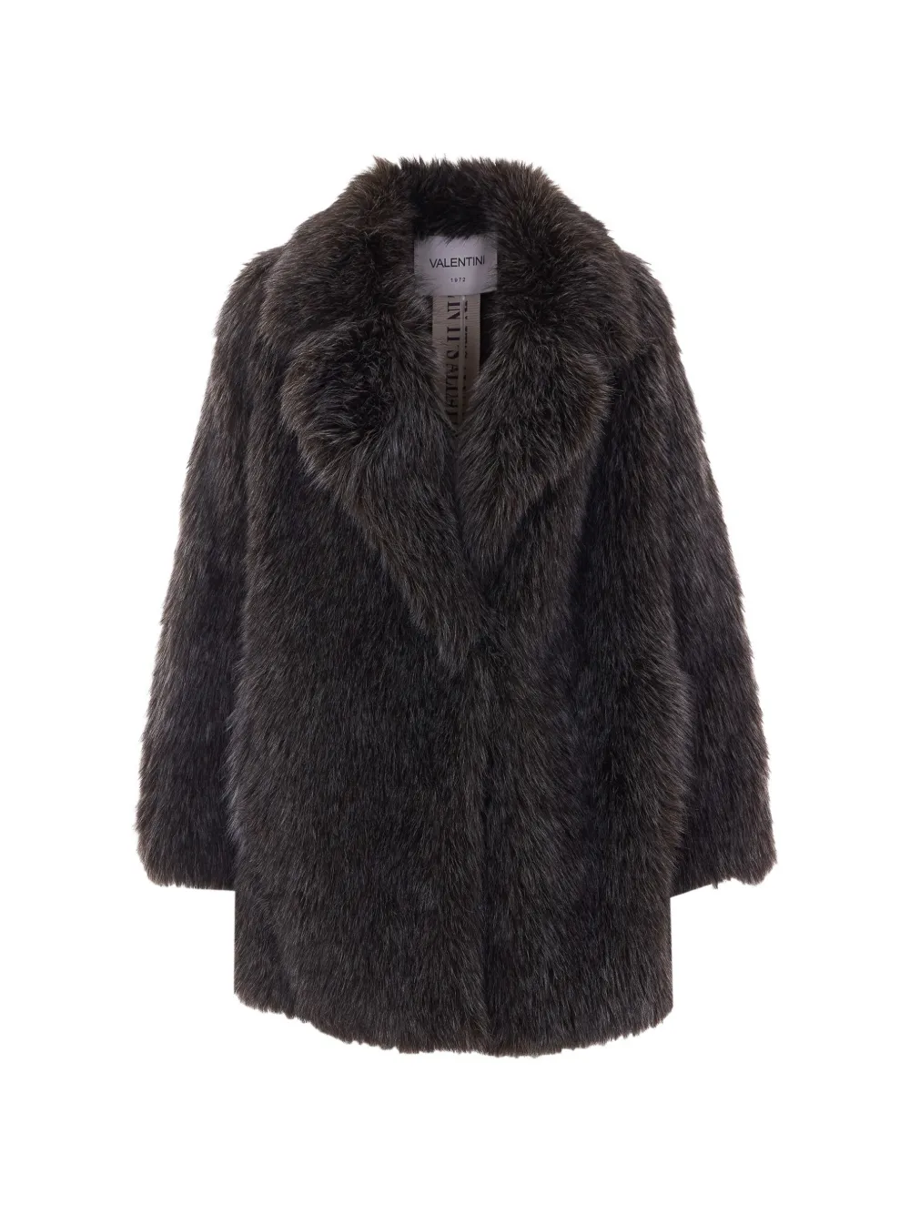 VALENTINI 1972 faux-fur notch-lapel coat