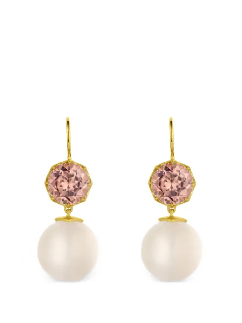 Leigh Maxwell rose zircon and moonstone earrings