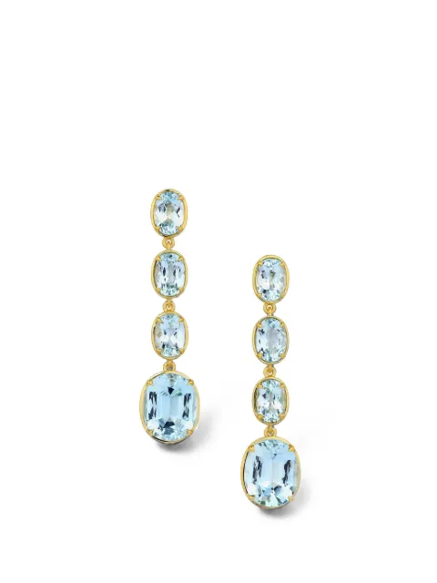 Leigh Maxwell aquamarine faceted drop earrings