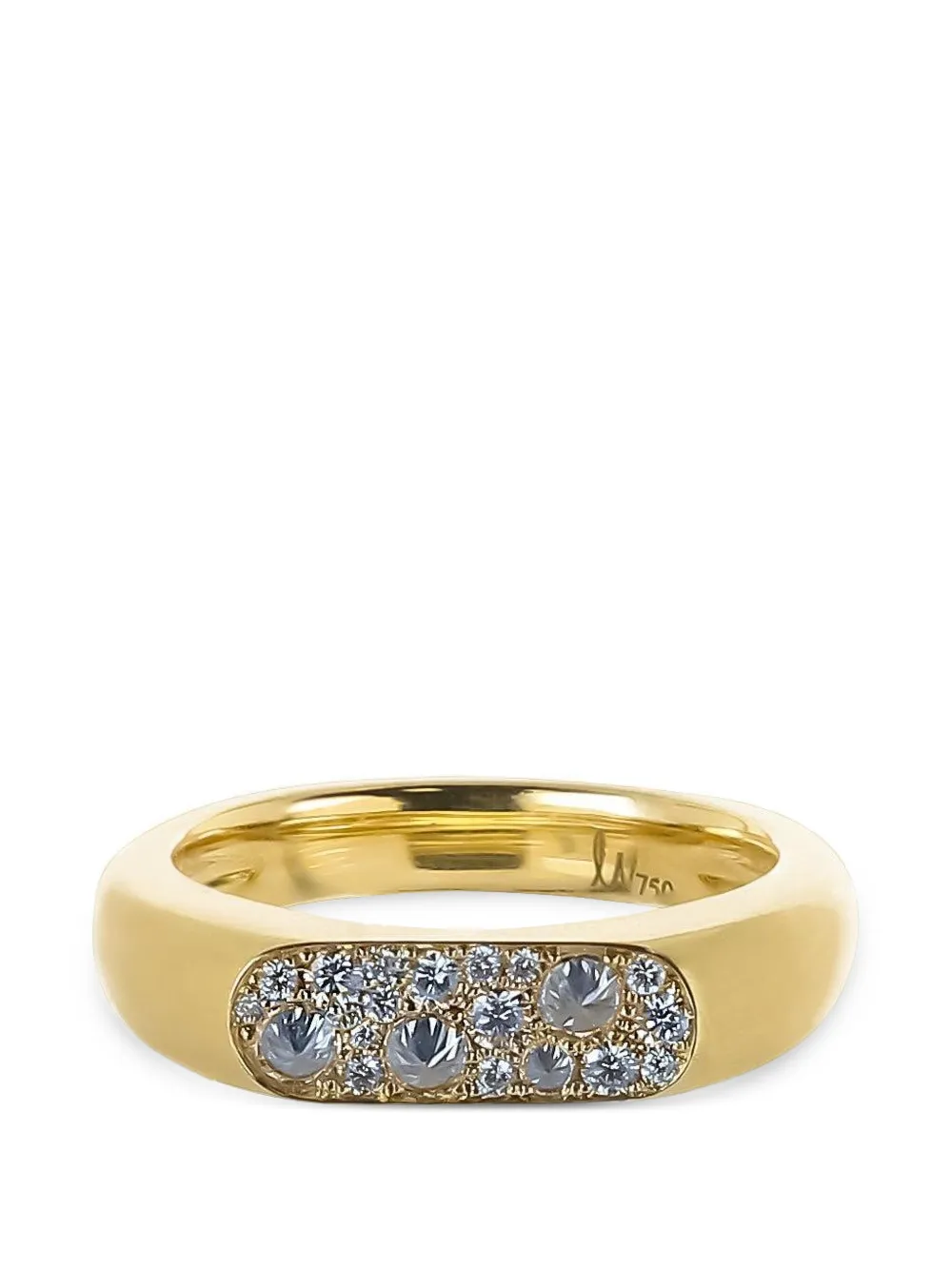 Leigh Maxwell diamond flattened band ring - Gold