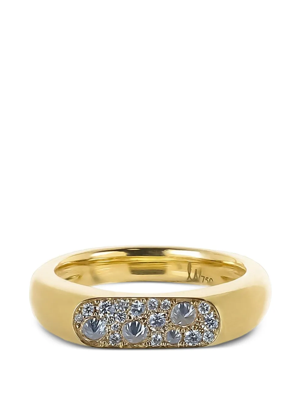 Leigh Maxwell diamond flattened band ring