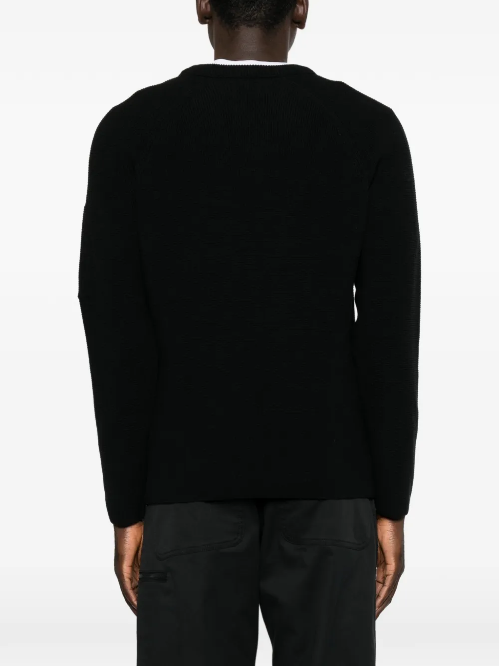 C.P. Company Trui met raglan mouwen en Lens-detail Zwart
