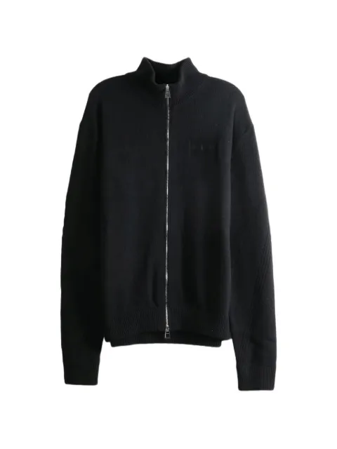 Givenchy logo-patch zip-up sweater