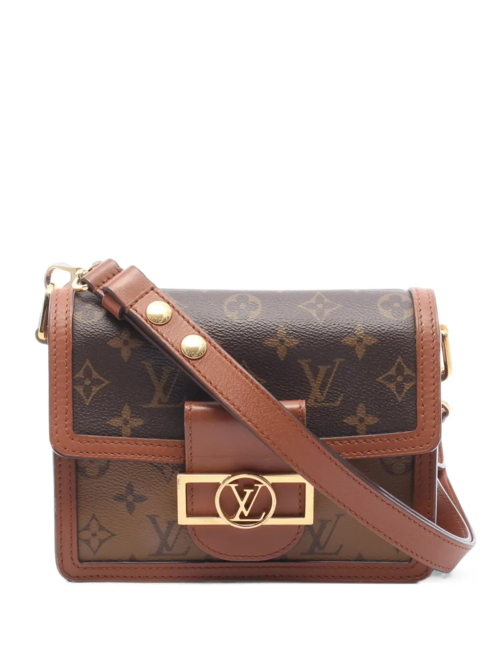 Louis Vuitton Pre-Owned 2020 mini Dauphine Monogram Reverse cross body bag - Braun