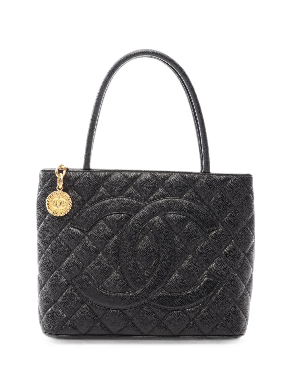 CHANEL Pre-Owned 2002-2003 CC quilted tote bag - Nero