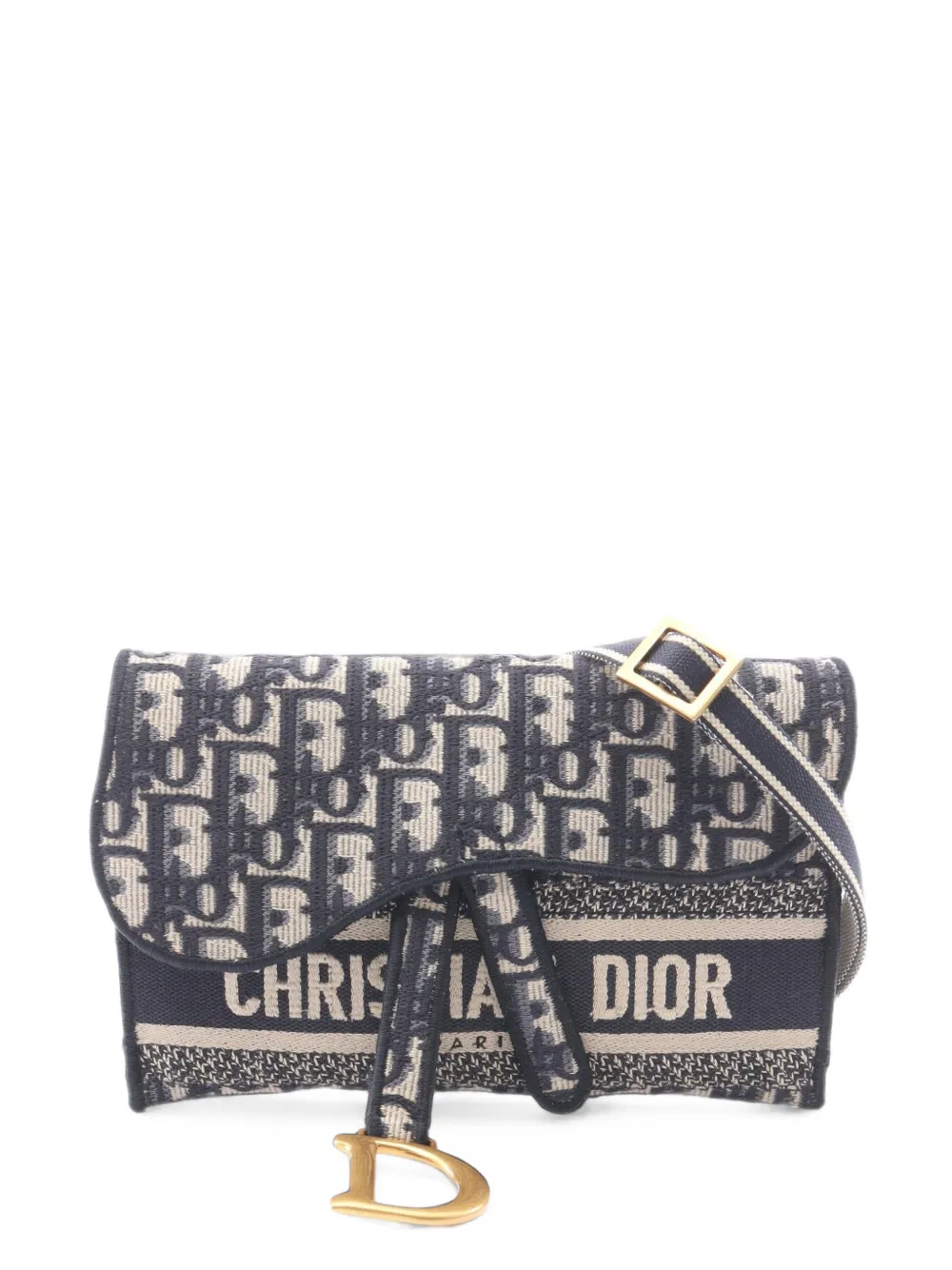 Christian Dior Pre-Owned 2010s Saddle Oblique Schultertasche - Blau