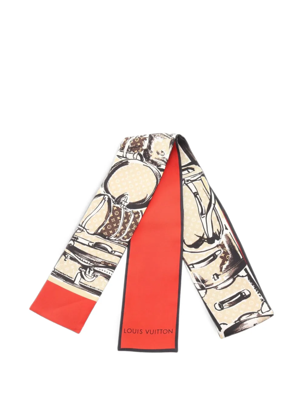 Louis Vuitton Pre-Owned 2019 trunk bandeau scarf - Rosso