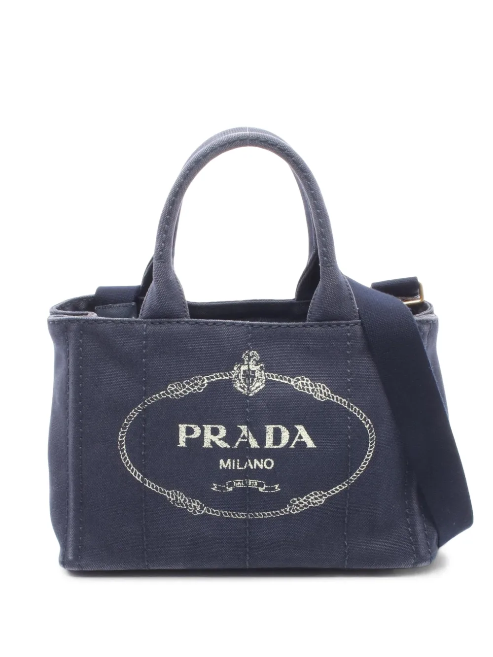 Prada Pre-Owned Borsa tote Canapa two-way anni 2000 - Blu