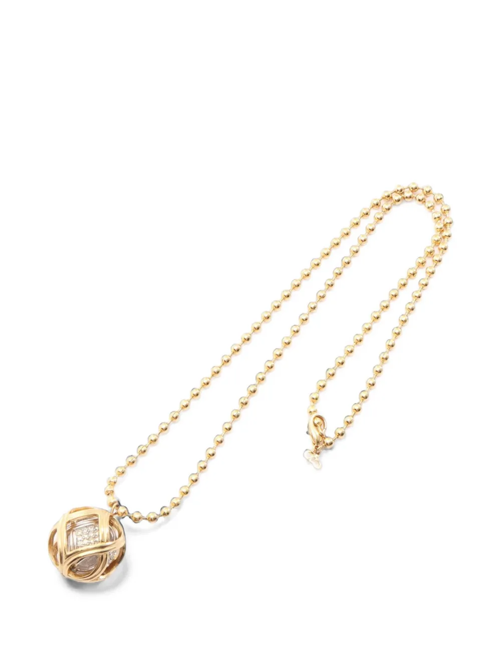 Christian Dior Pre-Owned 2010s rhinestone-embellished necklace - Gold